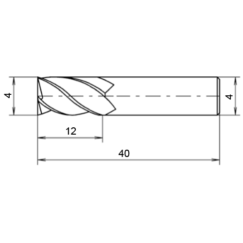 Фото 2: ALUNIT 0607700400100 фреза концевая