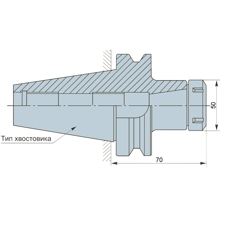 Фото 2: BT40-ER32-70 патрон цанговый Zegyo