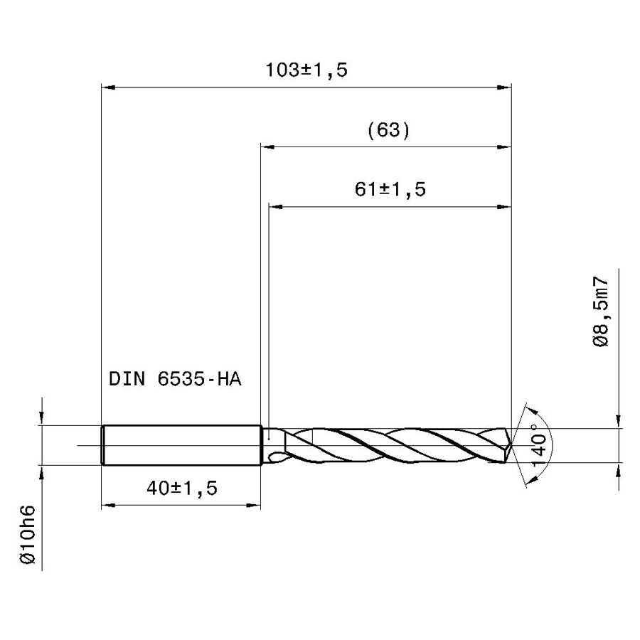5515-8,500 схема твердосплавного сверла с размерами