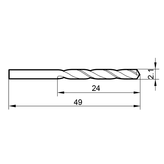 Фото 2: 2464 2.100 сверло твердосплавное
