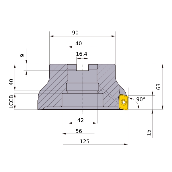 Фото 2: APX4000-125A09RA фреза торцевая насадная