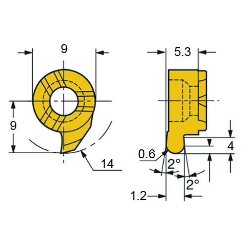 Фото 2: MB-09R120-06-14L 1025 головка сменная для корпусного сверла