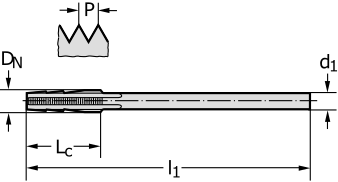 Метчик машинный 20944 - M10 6HX  L-271_схема