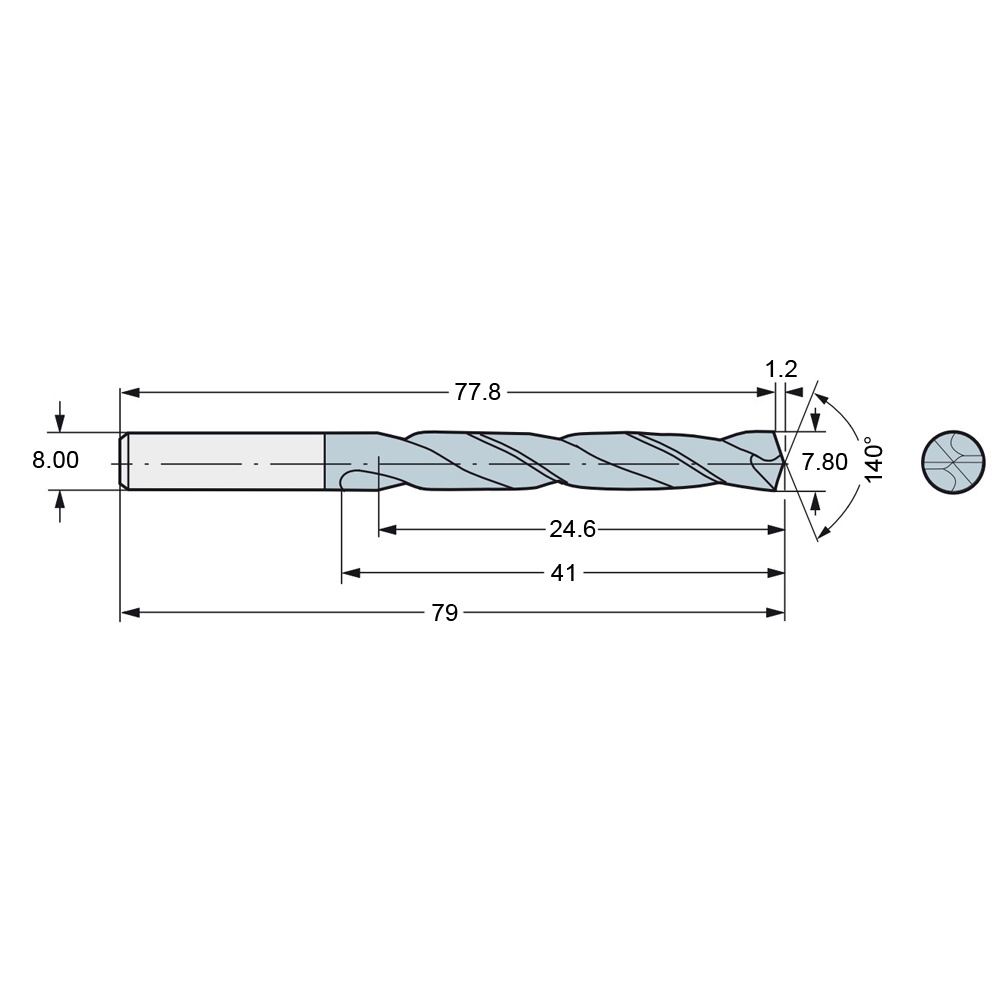 460.1-0780-023a0-xm gc34 схема твердосплавного сверла с размерами