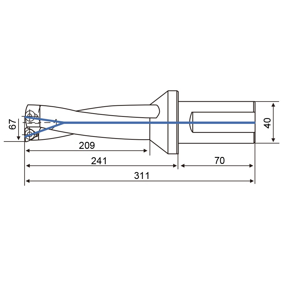 Фото 2: 67мм C40-3D67-209WC06 cверло корпусное (z)