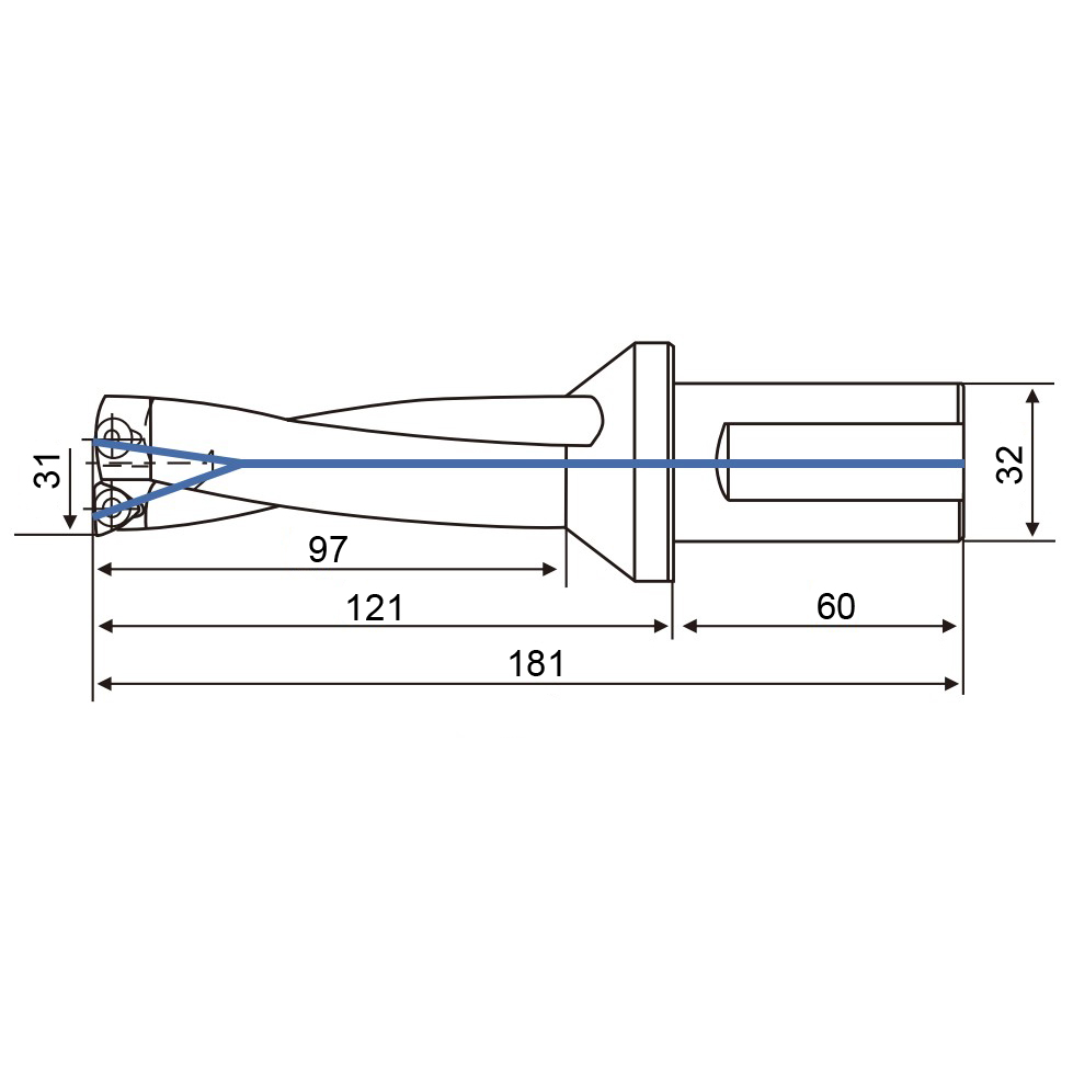 Фото 2: 31.0мм C32-3D31-97WC06 cверло корпусное (z)